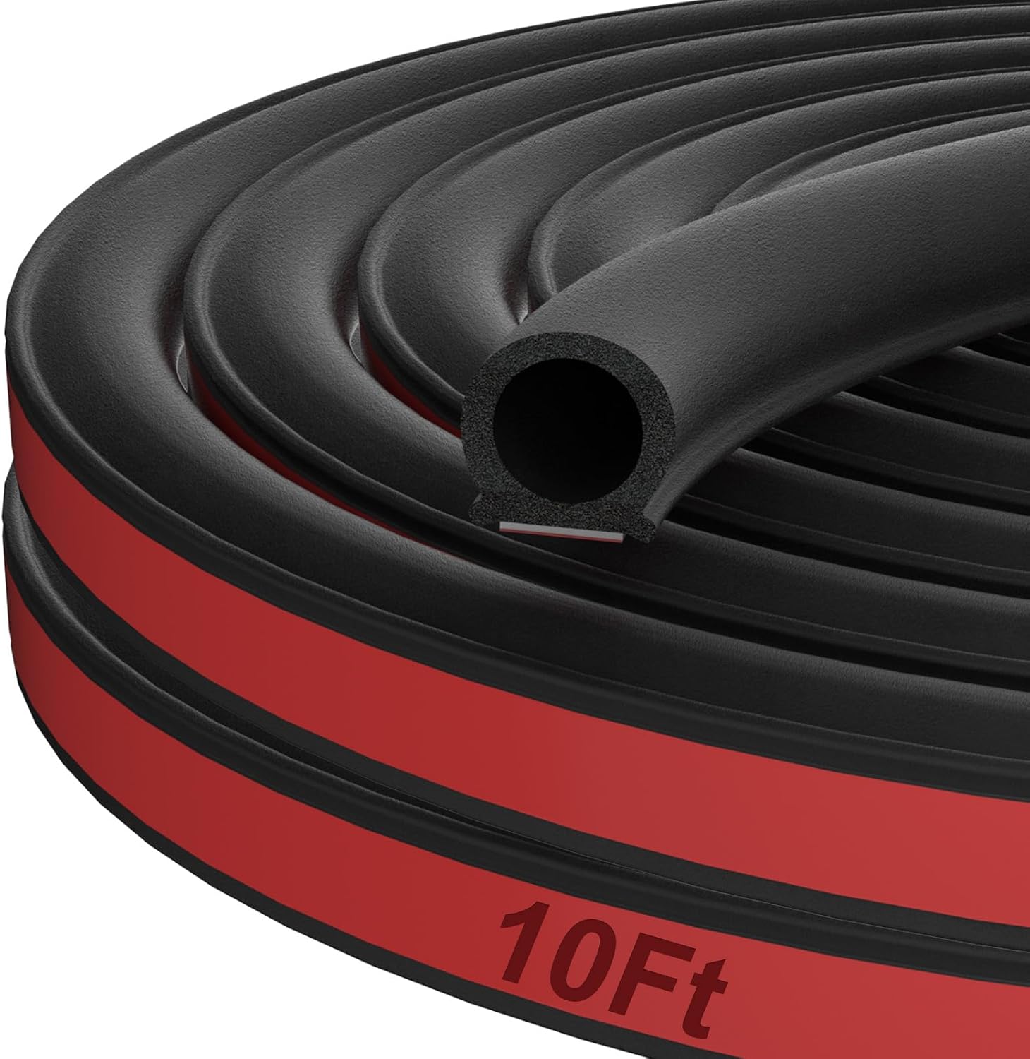 20FT Weather Stripping Door Seal, Self-Adhesive Silicone D-Shaped Seal – view 10