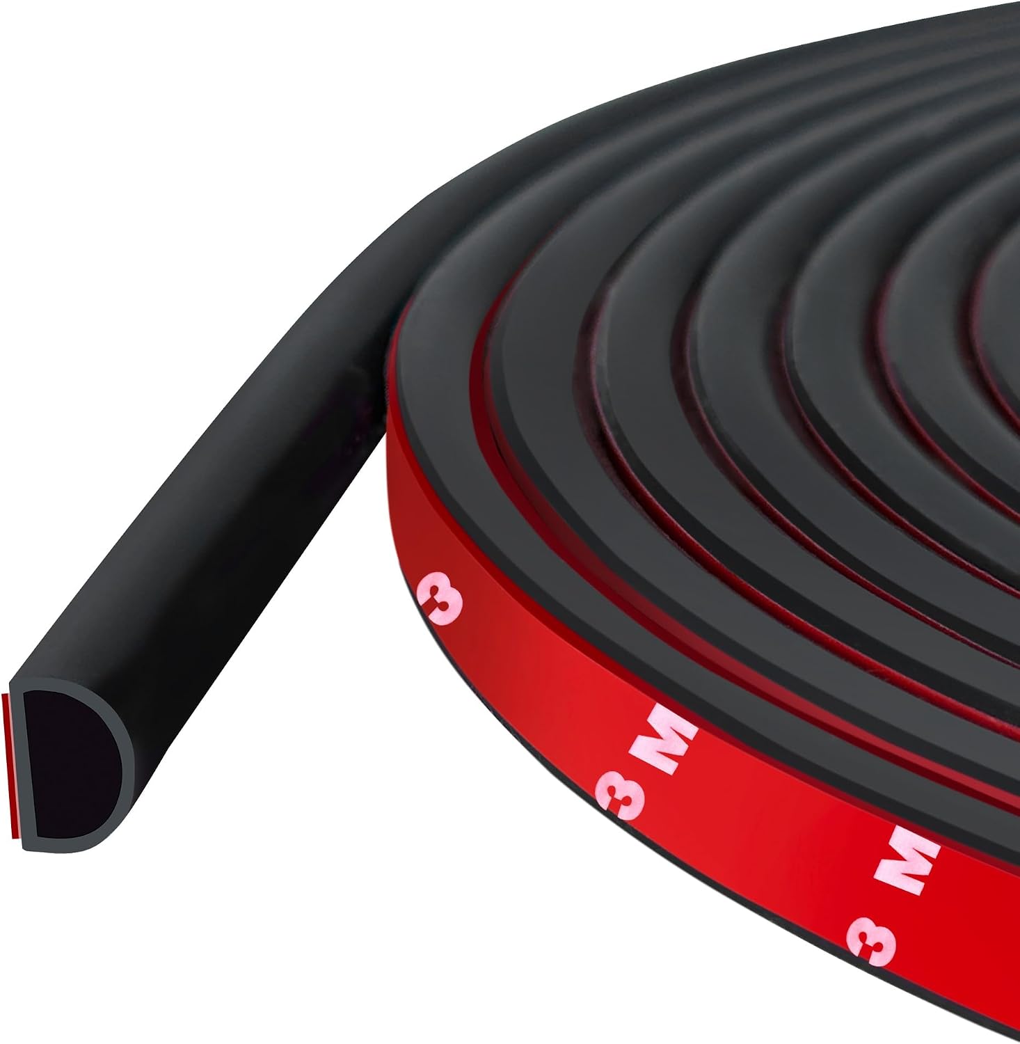 20FT Weather Stripping Door Seal, Self-Adhesive Silicone D-Shaped Seal – view 7