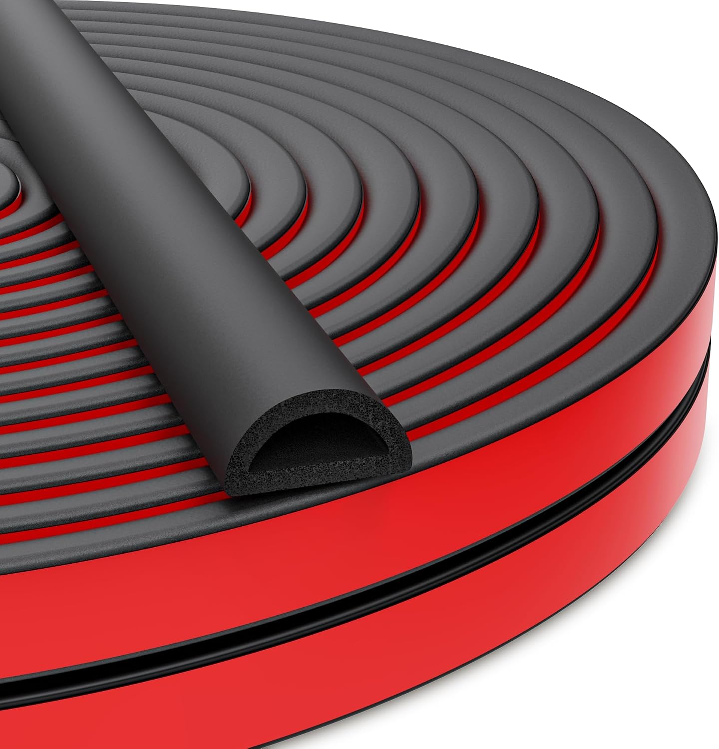 20FT Weather Stripping Door Seal, Self-Adhesive Silicone D-Shaped Seal – view 8
